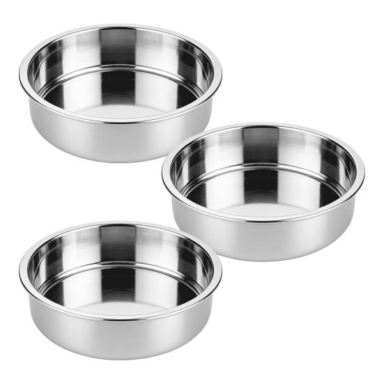 Edelstahl Kuchenformen Runde Backformen für Ofen Heißluftfritteuse Schnellkochtopf Stapelbare Mehrzweck-Backformen für Kuchen Pizza Gedämpfte Gerichte