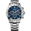 Relógio Masculino Quartz Ikon Mostrador Azul Metal Cinza 1512963