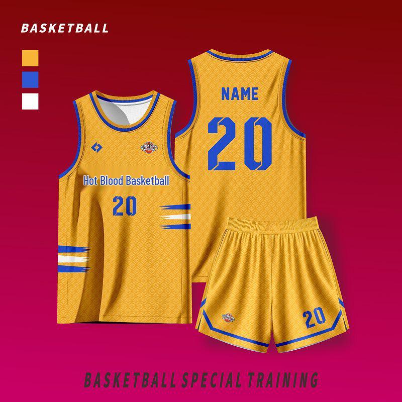 American Style Moisture-Wicking Basketball Uniform Set - Customizable Team Sportswear