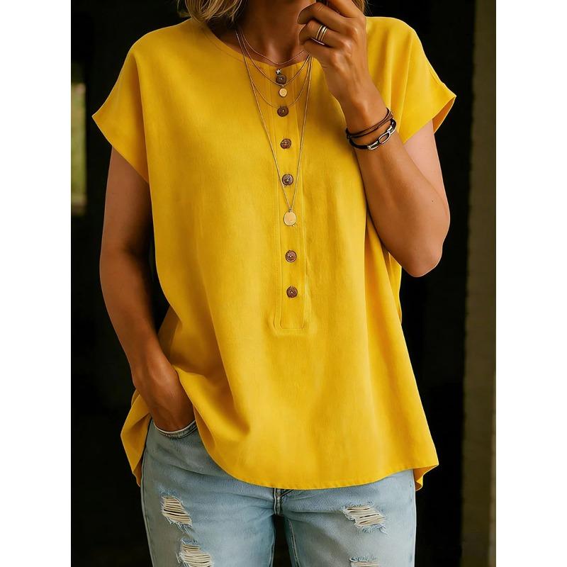 BITCED Damesmode Casual Korte Mouw O-Hals Blouses & Shirts