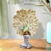 European Peacock Ornament: Elegant Resin Craft for Living Room and Entryway Décor