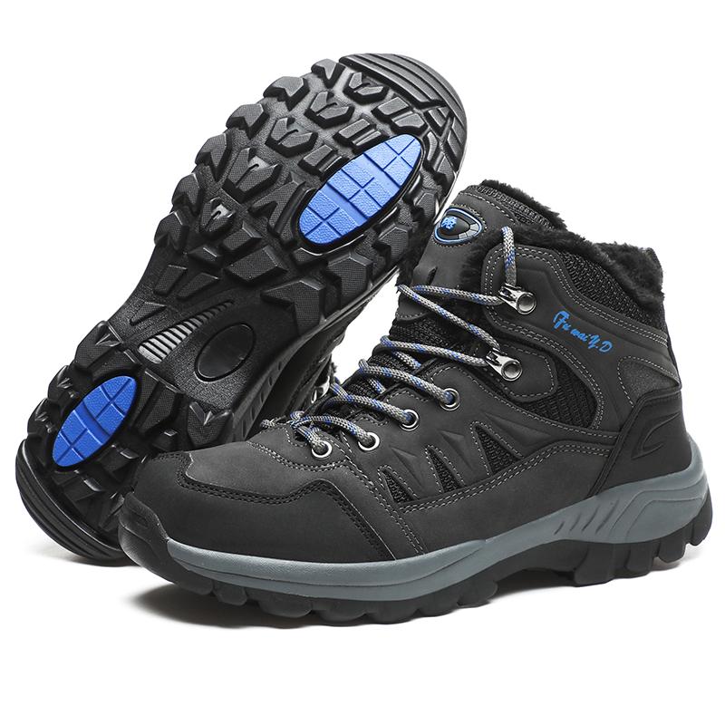 

36-47Зимові зимові чоботи унісекс Водонепроникні TPR протиковзкі та оксамитові теплі снігові черевики 46 сірий