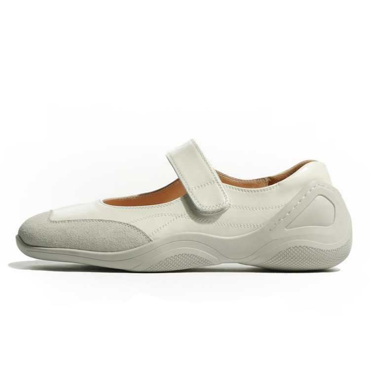 

Silver Mary Jane women s shoes small inner height ballet 2025 summer new casual small leather shoes fashion single shoes 40 белый