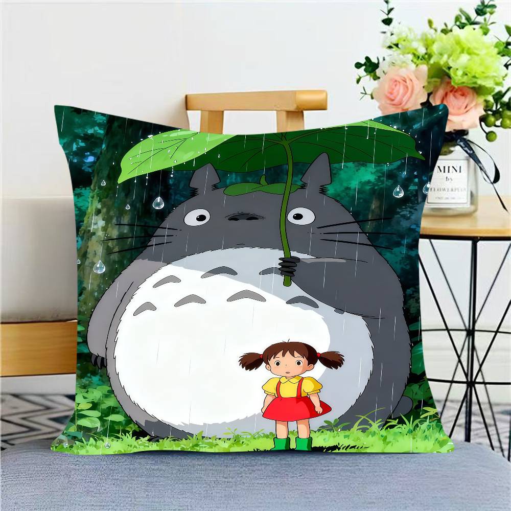 Cute T-Totoros Pillow Gifts Home Office Furnishings Bedroom Sofa Car Cushion Cover Case 45X45Cm