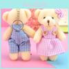 Llavero de pareja de ositos de peluche para decorar pasteles de boda o como regalo de San Valentín.