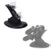 USB Powered Double Controller Charger Stand Holder Compatible for P4 Game Controller with Clear LED Status Display