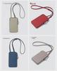 Women's Genuine Leather Mini Crossbody Lock Bag - Solid Color Palm Pattern