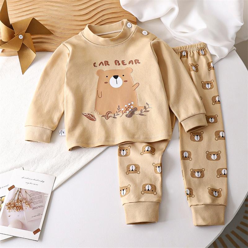 Children's Autumn And Winter Long Sleeved Pure Cotton Thermal Underwear Set