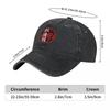 Red Shotokan Karate Summer Retro Denim Washed Baseball Caps Women Cowboy Golf Hat Rock Mens Snapback Cap