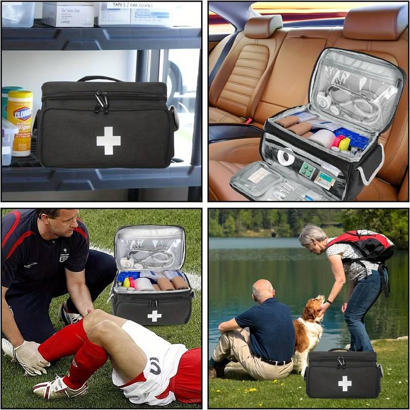 Portable Family First Aid Medicine Organizer Bag