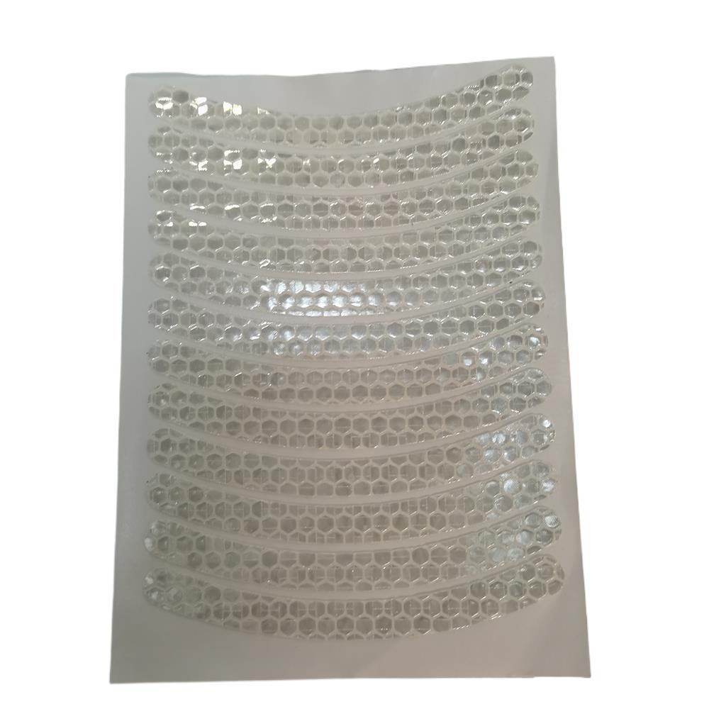 12Pcs/set Car Wheel Stripe Reflective Stickers Night Reflectors Adhesive Safety Decoration Waterproof Tapes For Bicycles Helmet