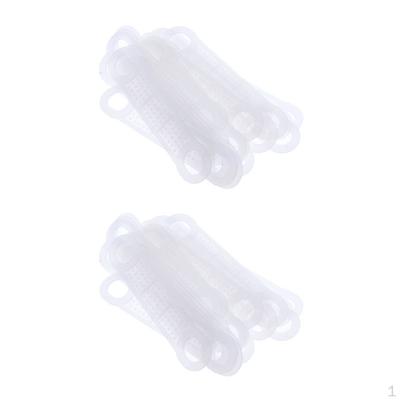 40 Pcs Clear Non-slip Silicone Hanger Grips Clothing Strips Pack of
