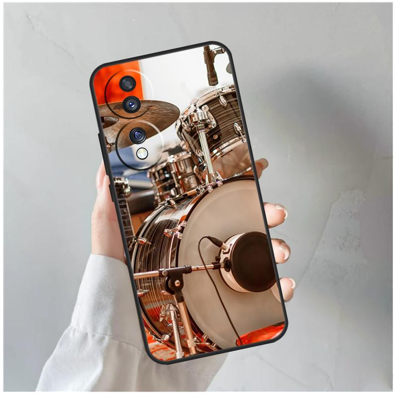 Musical Instrument Drum For Honor Magic 5 6 7 8 Pro Case For Honor 200 400 Lite 50 70 90 X8c X8b X9a X9b X9c X9d Win