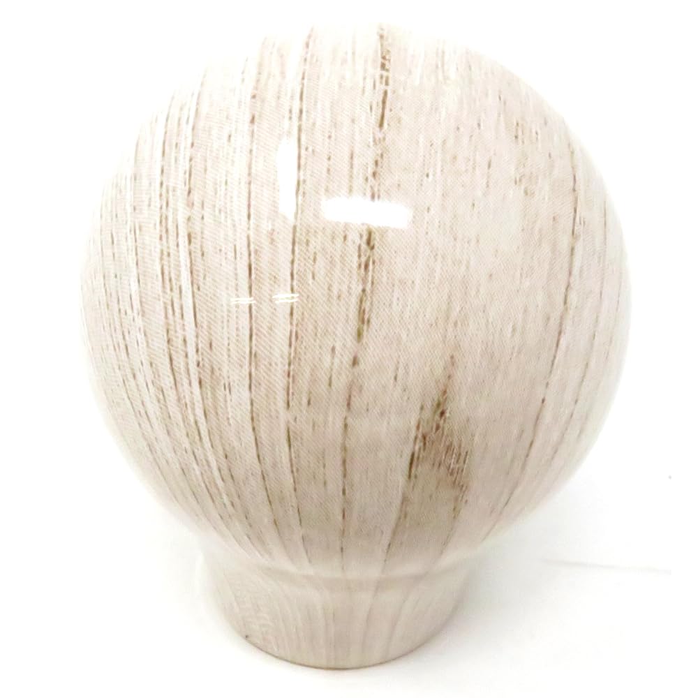 ALTEED Spherical Ball Shape Shift Knob, Wood Grain Style, Universal Fit for ATMT Automobile M8M10M12 Wood Grain (White)