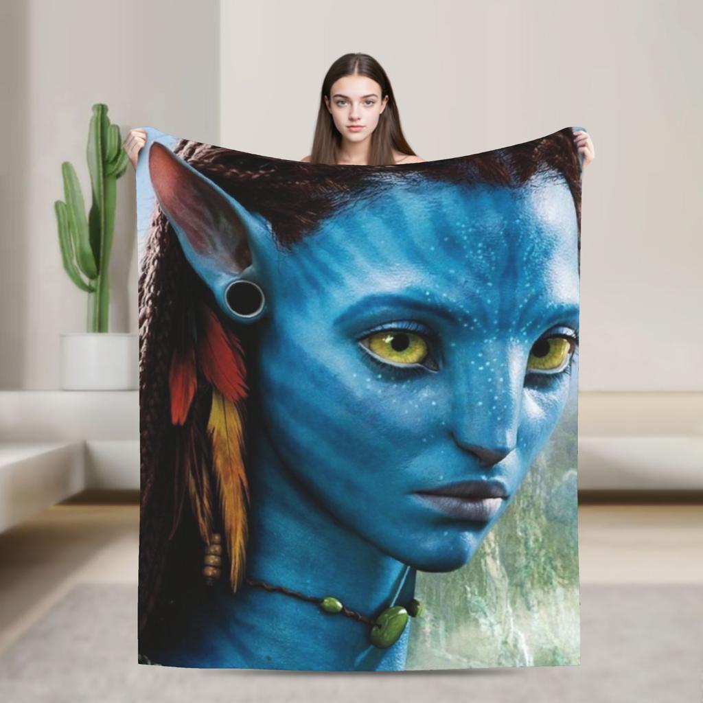 Avatars The Way Of Water Movie Poster Flannel Blanket Boy Soft Cozy Throw Blanket Winter Living Room Bedspread Sofa Bed Cover
