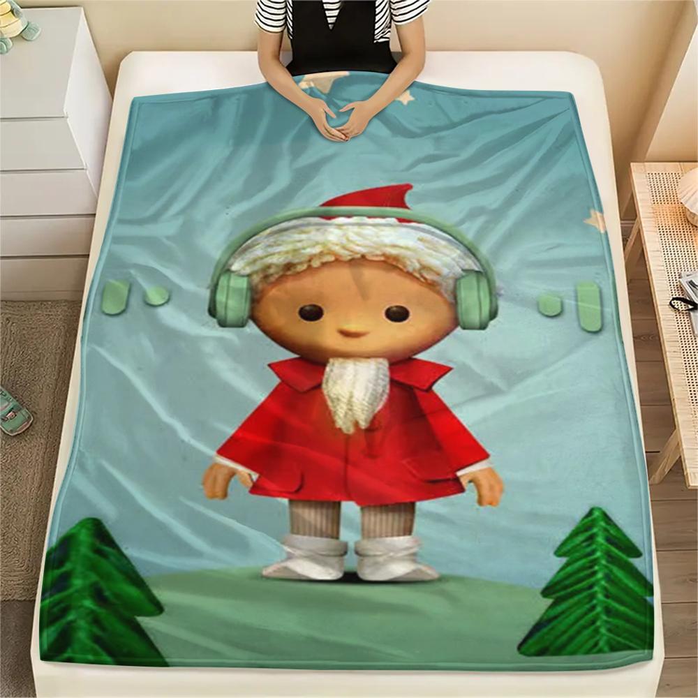 Kleiner Sandmann Motiv Flanelldecke, Hohe Qualität, Bequem für Alle Jahreszeiten, Heimdekoration, Wärme und Komfort, Perfekt für Weihnachtsgeschenke69 80cm x 120cm