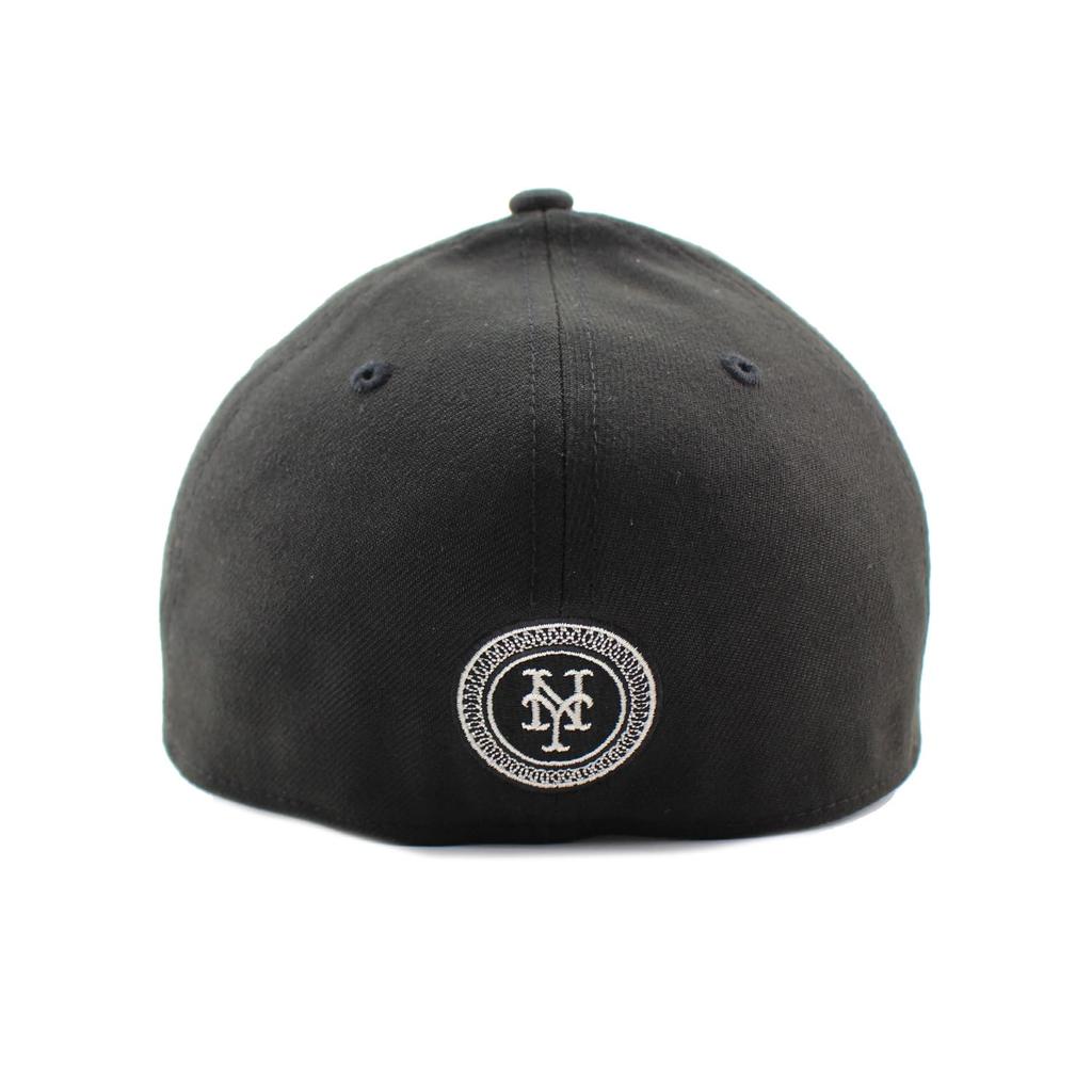 City Connect New Era Cap 39THIRTY New York Mets MLB CITY CONNECT FLEX FIT CAP BLACK WHITE NEW ERA NEW YORK METS Hat 3930 Stretch Size ALT-2 M/L [Used]