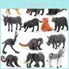 Simulation Tiger Lion Giraffe Elephant Hippopotamus Wild Animal Model Ornament For Educational Display And Collectors