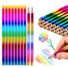 Rainbow Gradient Multicolor Pencils - Four-Color Stroke Children's Art Set