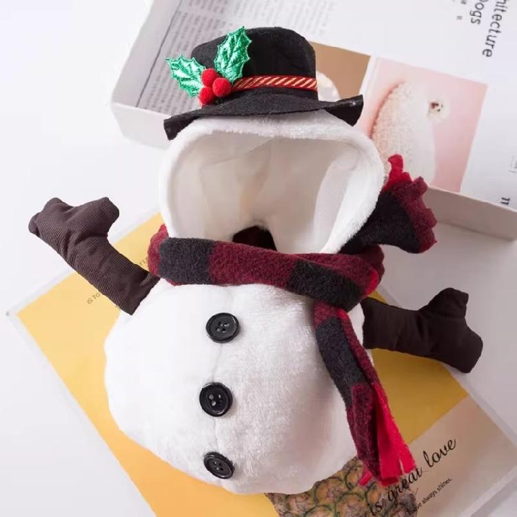 Durability Snowmen Dog Clothing Set Winter Warm Elastics Fabric Easyly Zippers Outfit For 5 15kg Pet