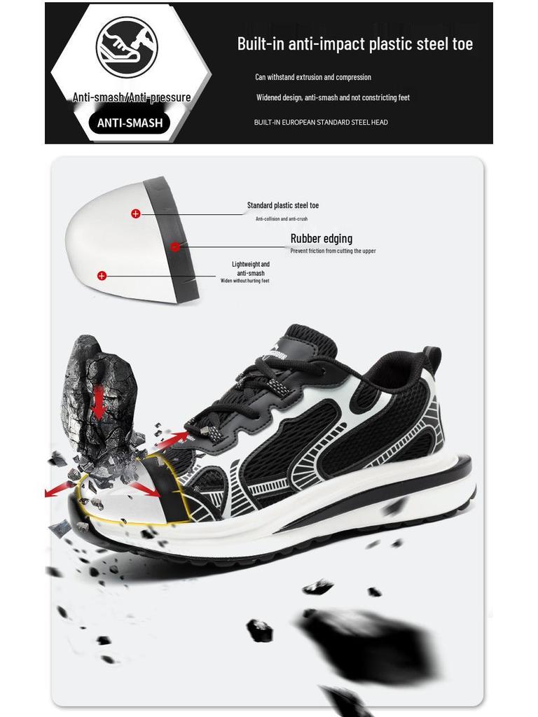 Breathable Anti-Smash Insulated Electrician Work Shoes - Puncture-Proof, Odor-Resistant & Comfortable