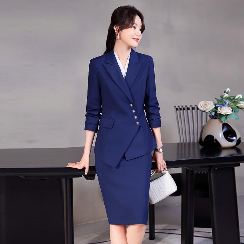 Women s Irregular Fashion Professional Suit Set S