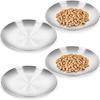 304 Stainless Steel Cat Bowls, 6.7 Inch Extra Wide Shallow Cat Plates for Whisker Fatigue Relief, Metal Kitten Feeding Dishes