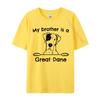 My Brother Is A Great Dane Cute Dog Breed Tshirt Man Vintage T Shirts Brand Clothing Cotton TeeShirt Graphic Shirts