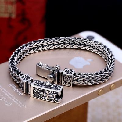 Fashionable Men's Thai Bracelet Flat Chain Body Keel Men and Women Can Wear Trendy Men