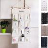 Cotton Linen Denim Pocket Hanging Storage Bag Wall Mounted Sundry Storage Pocket  Closet