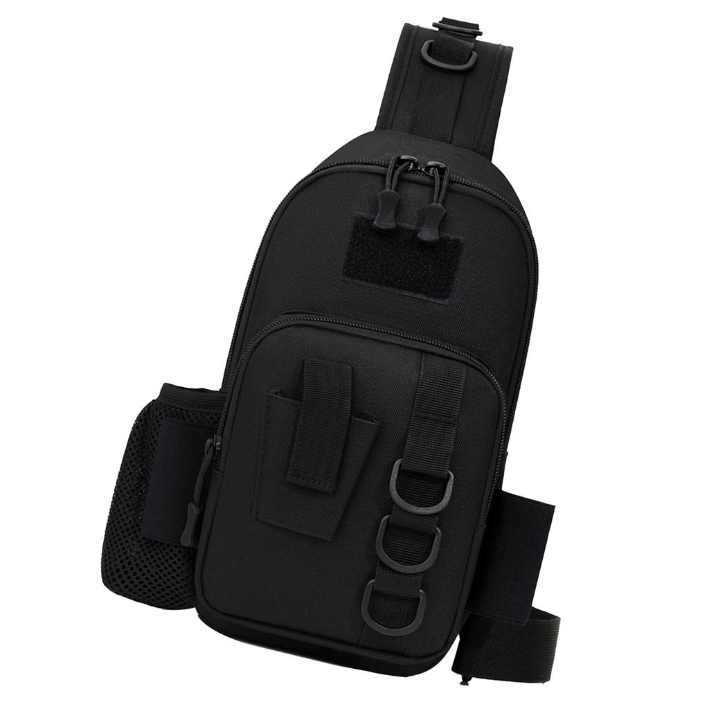 Fishing Sling Bag for Men Oxford Cloth Water Proof Waist Chest Shoulder Pack Sling Fishing Backpack for Outdoor Camping