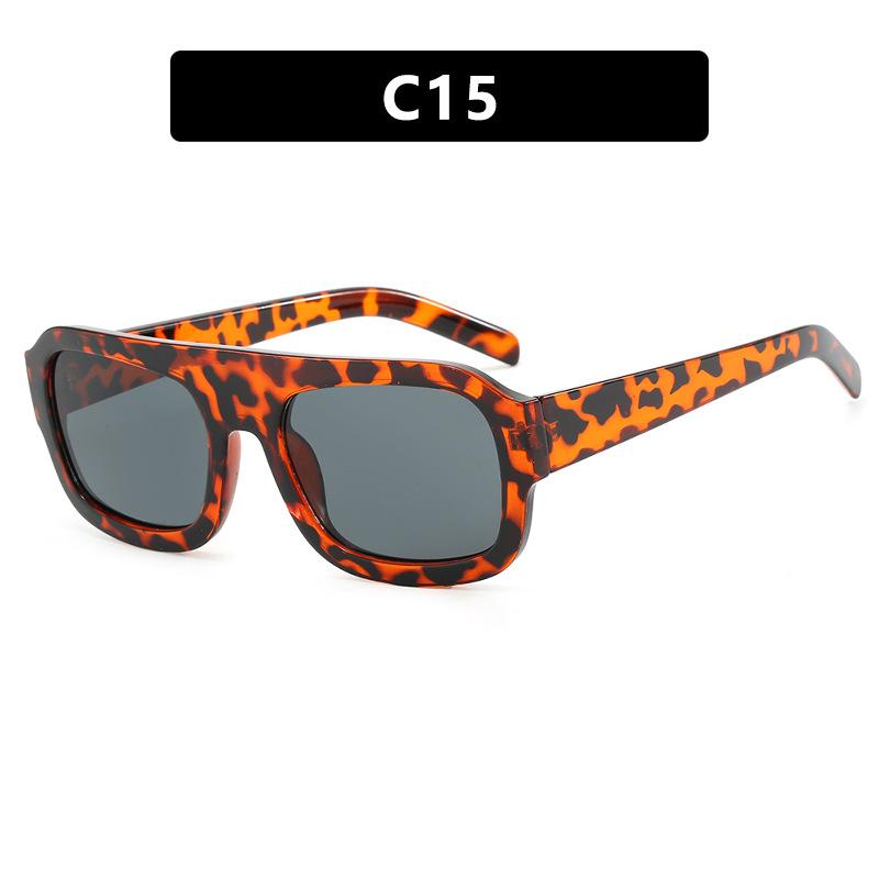 

Солнцезащитные очки с квадратной оправой большого размера с одинарной перекладиной, персонализированные солнцезащитные очки, женские солнцезащитные очки, тот же тренд metal hinge