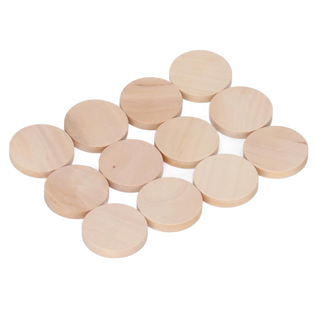 50 Stück Runde Holzmünzen 1,2 Zoll Unbehandeltes Naturholz Langlebiges Holz Mehrzweck Holzkreise zum Bemalen Ausmalen DIY