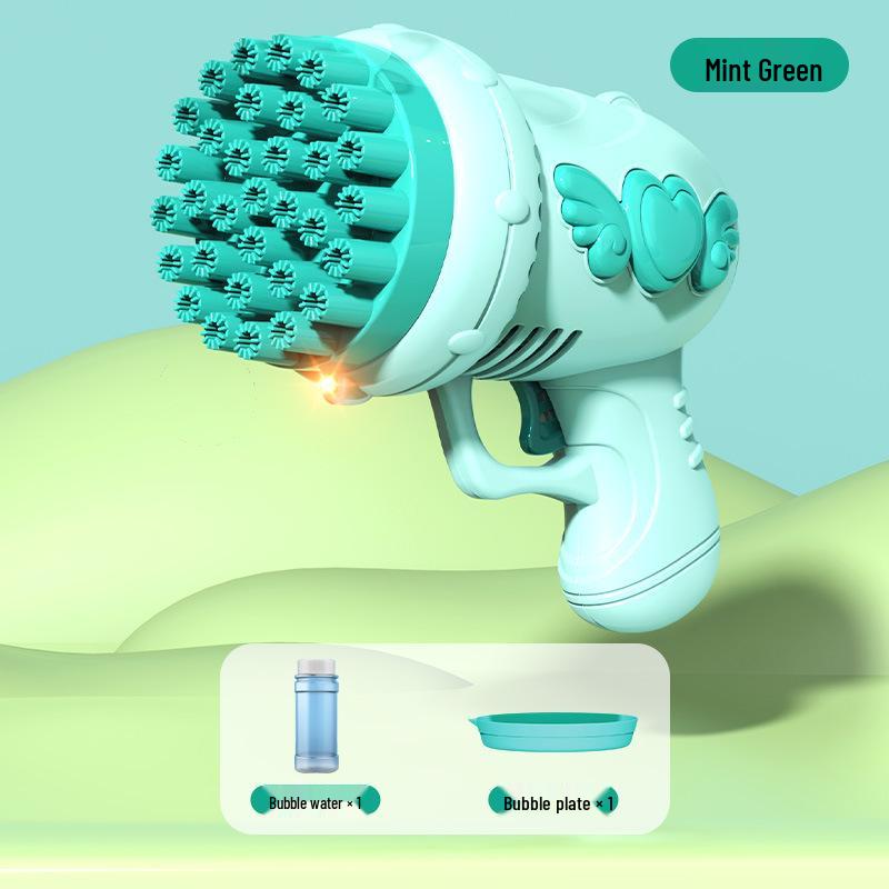 32-Hole Angel Bubble Machine Electric Gatling Gun Toy