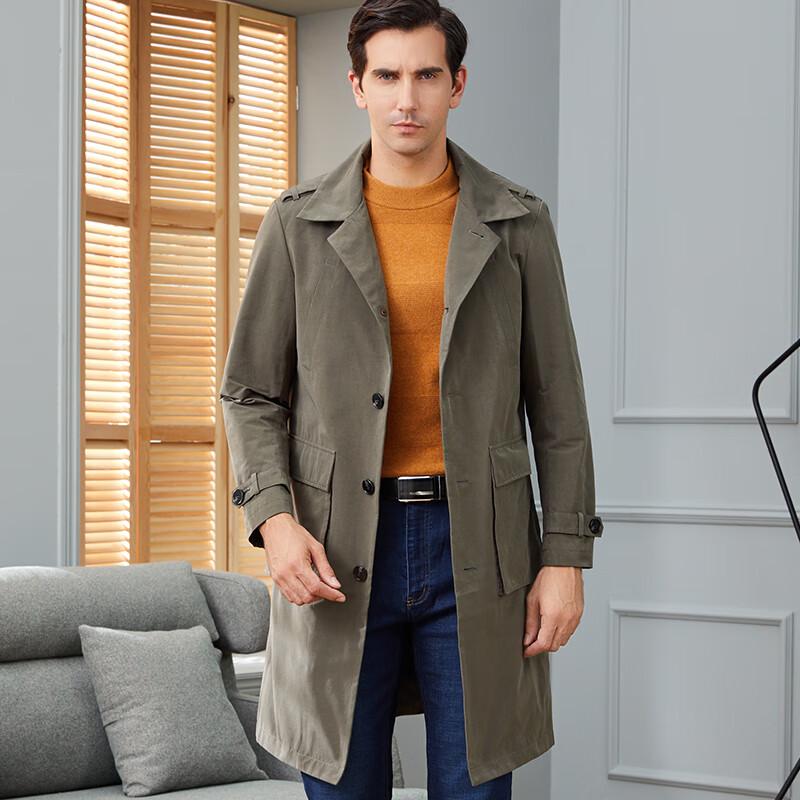 

Мужской деловой повседневный тренч YOUNG RIVER XL