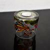 Emboss Drinkware Pressure Reducing Rotatable Mug Whiskey Glass with Base Beer Cup Glassware Koi Fish Lotus Home Cocktail Glass