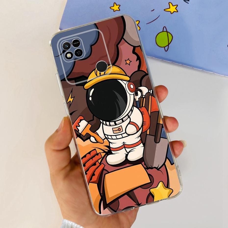 Case For Xiaomi Redmi 10A Cute Flower Cat Painted Phone Bumper For Redmi 10A 4G Redmi10A Soft Silicone TPU Back Cover