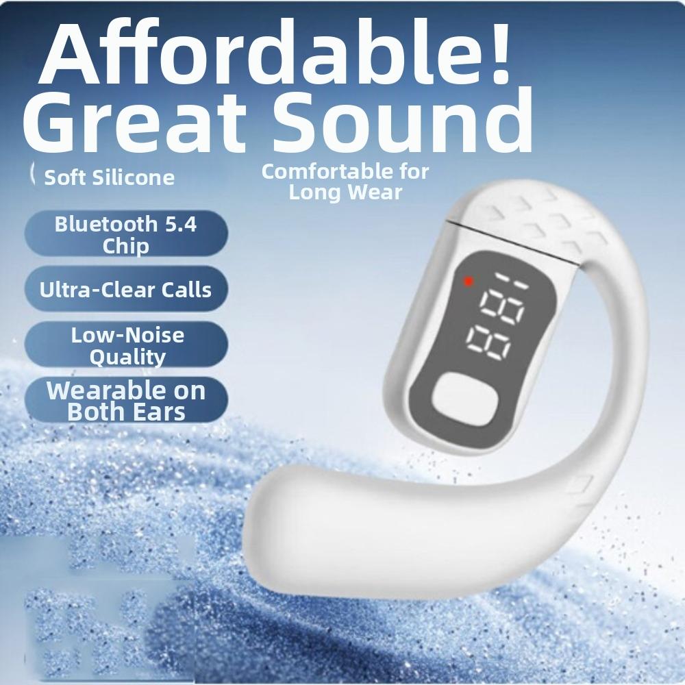1pc Single Clip-On Ear Headphones Bluetooth 5.4 Earbuds Fashion Earphone
