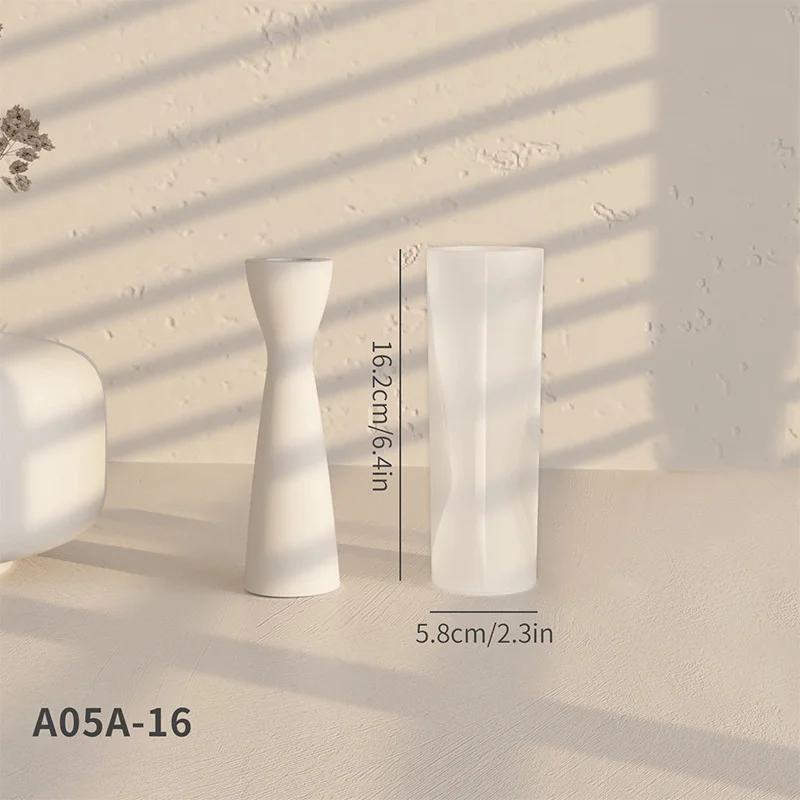 Portacandele Stampo in Silicone Fai da Te Candela Gesso Base Ornamento Stampo per Decorazione Casa Posiziona Candele