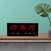 Rectangle Large LED Display Digital Clock with Date Week Wall Mounted Alarm Clock for Living Room Bedroom Classroom Home