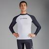 Li Ning Schwimmserie Buchstaben Rundhals-Pullover Langarm Badeanzug Herren Badeanzug Schwarz Standard-Weiß ASLT085-2