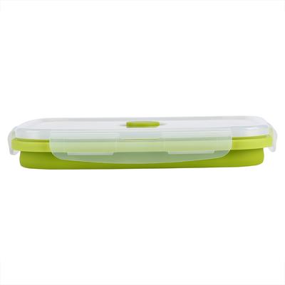 800ml Silicone Collapsible Portable Lunchbox Bowl Folding Food Storage Container Green