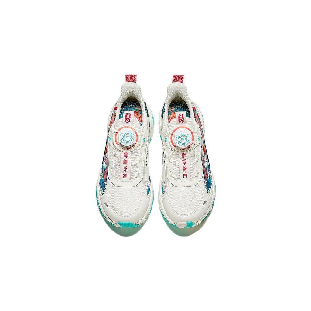 Anta Kids Honghu 3.0 Trendy Comfortable Versatile Shock Absorbing Wear Resistant Casual Shoes Kids Casual Shoes White Blue 312338808-9
