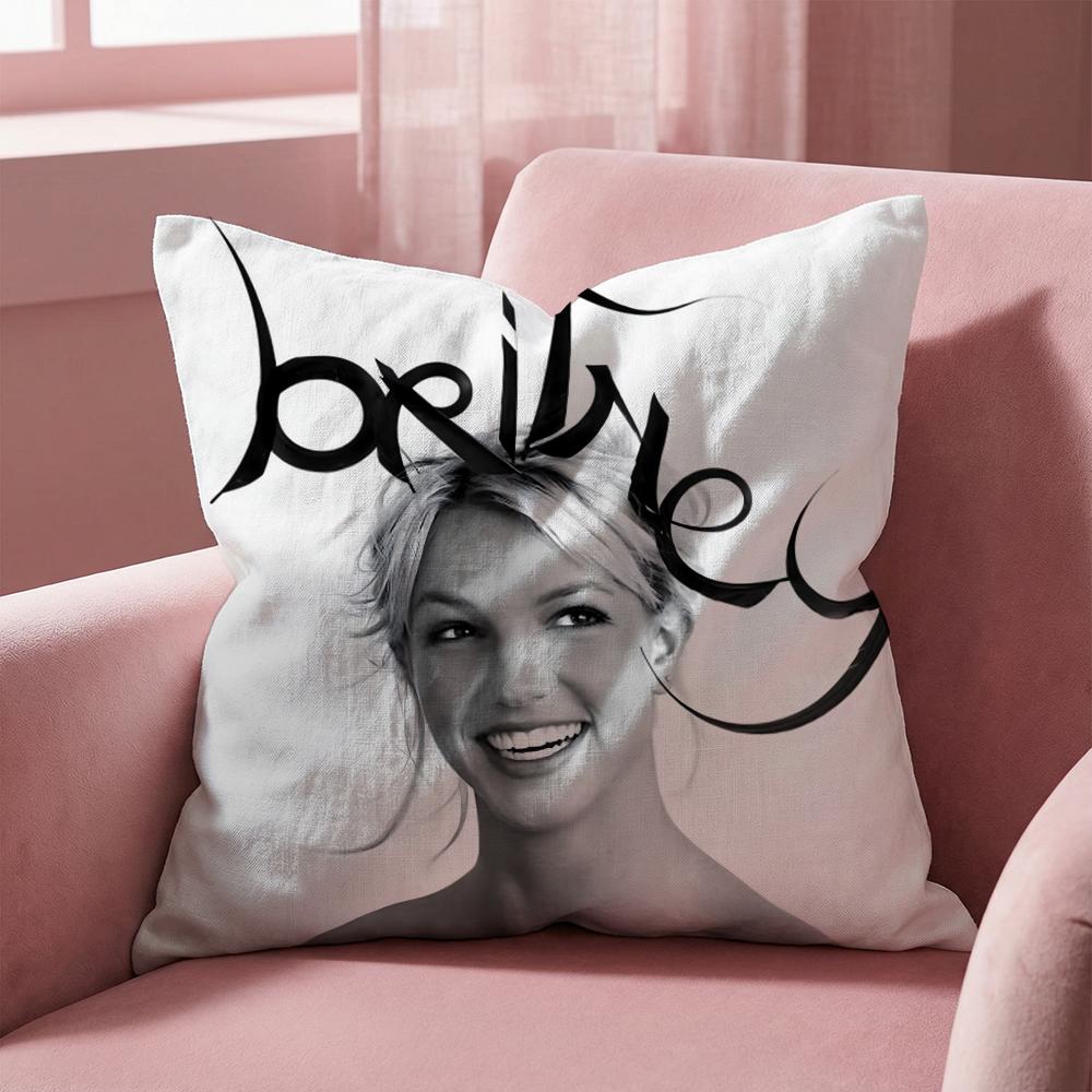 B-Britney Spears SINGER Cushion Cover Multi-Scene Pillow Cover for Home & Car - Reversible, Soft & Durable for Daily Use
