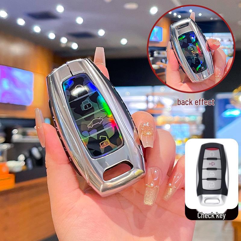 Compatible Metal Buckle Key Cover for Great Wall Haval: H2S, M6, F5, F7X, Big Dog, Divine Beast, Fierce Dragon, Dragon Max, Owl