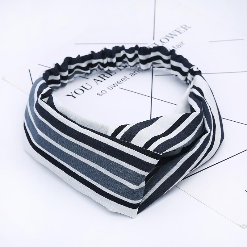 Women Girls Summer Bohemian Hair Bands Print Headbands Retro Cross Turban Bandage Bandanas HairBands Hair Accessories Headwrap