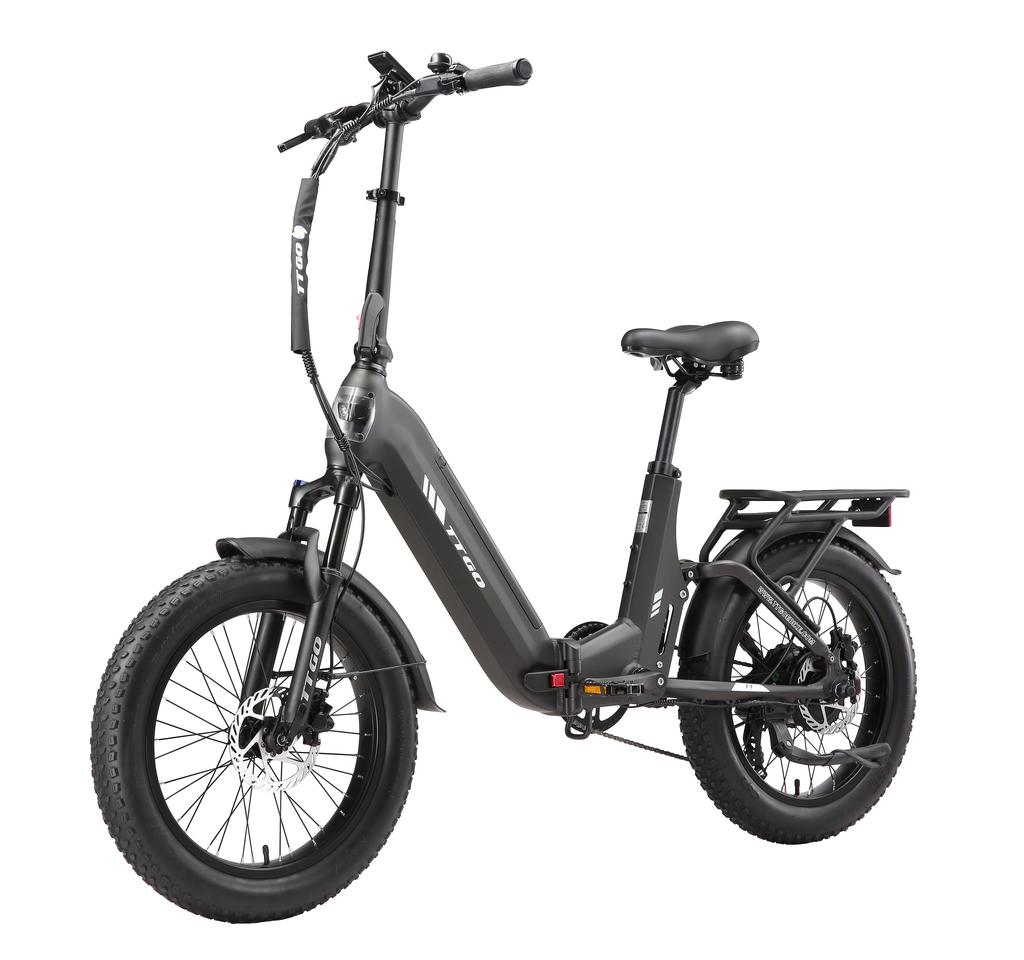 TTGO F7 Folding Electric Bike – 250W Motor – 48V 15Ah Battery – 120-140 Km Max Range – 20"×3.0" Tires – Hydraulic Brakes – Shimano 7speed