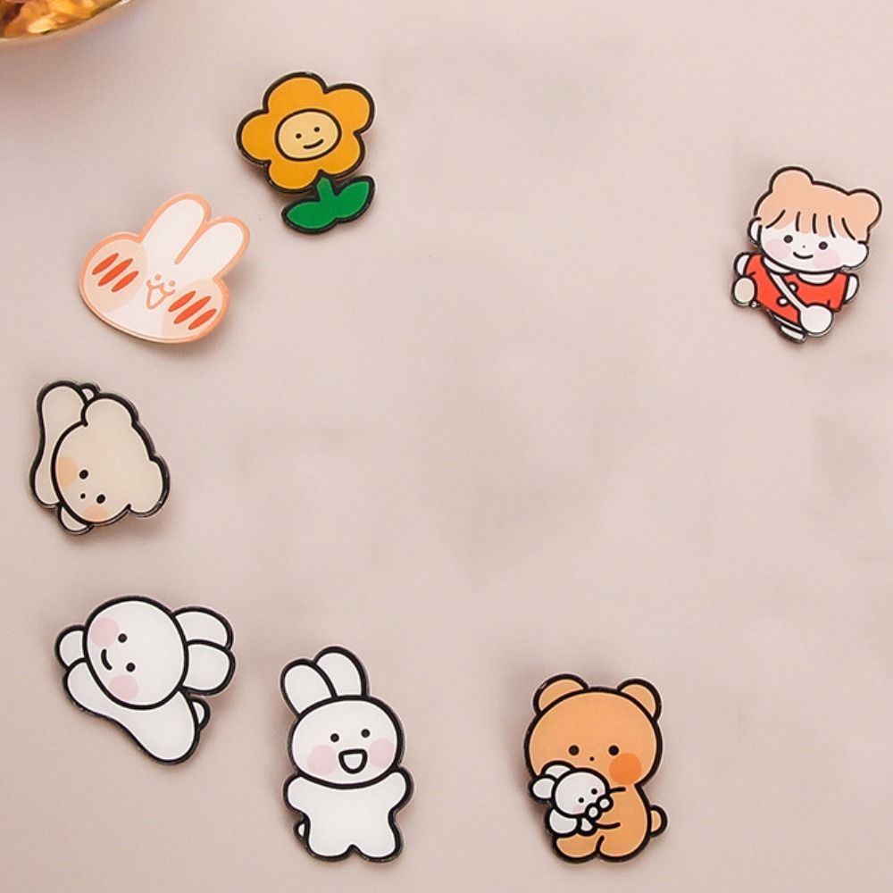 Bunny Cartoons Bunny Brooches Acrylic Bear Bunny Lapel Pins Cartoons Dog Pin Dog Pin Badge Gift