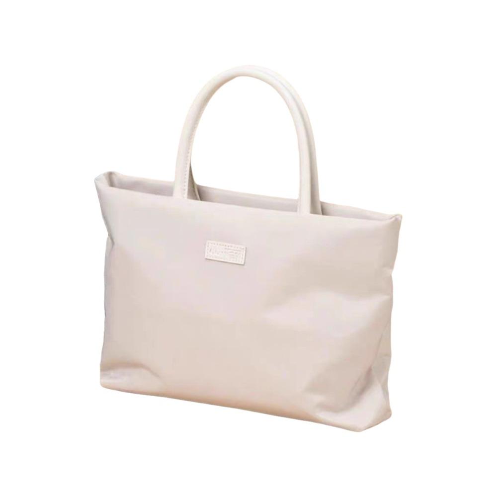 Durable 16 Inch Laptop Bag Waterproof Shockproof Shoulder Straps Handbag Large Capacity Stylish Briefcase Daily Commute бежевый