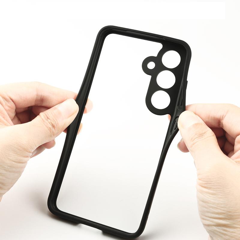 For Samsung Galaxy S24+ Case Anti-collision TPU+PC Phone Cover Dustproof Phone Shell